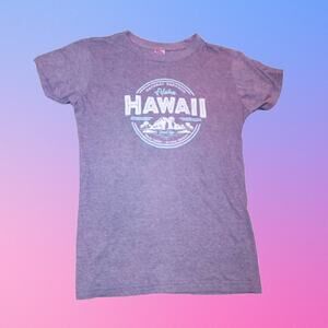 ISLAND GIRL Purple Hawaiian T-Shirt Souvenir Size Small